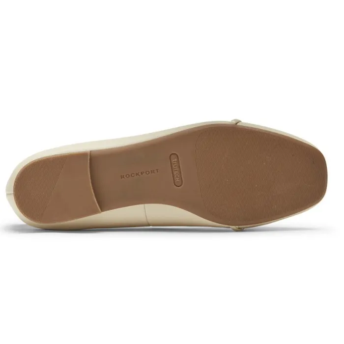 Women Rockport Flats Zoie Chain Ballet Flat Vanilla Lthr