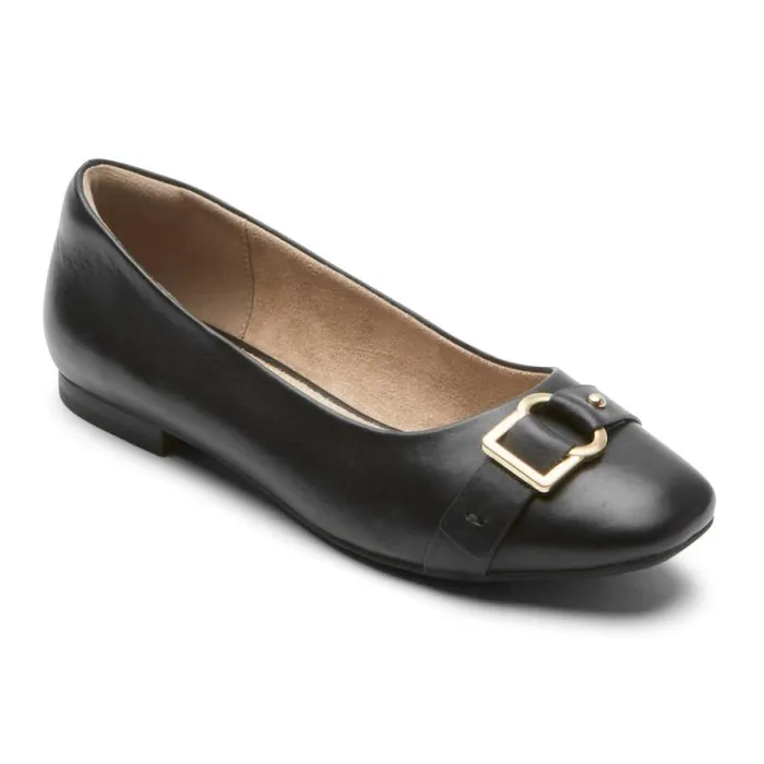 Women Rockport Flats Zoie Ring Ballet Flat Black