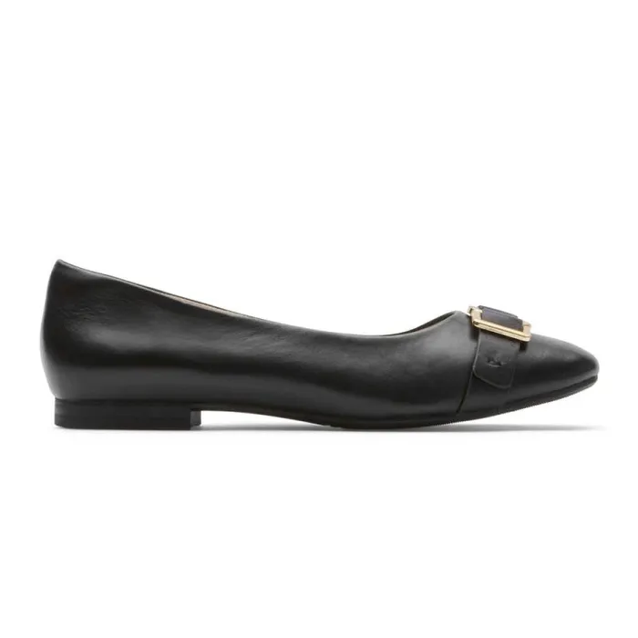 Women Rockport Flats Zoie Ring Ballet Flat Black