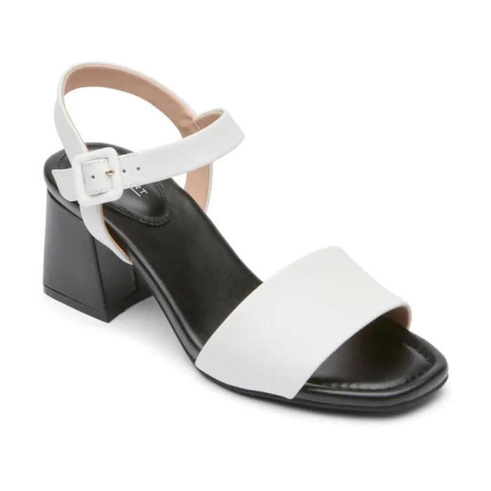 Women Rockport Heels Farrah 2Strap Heel Whiteblack