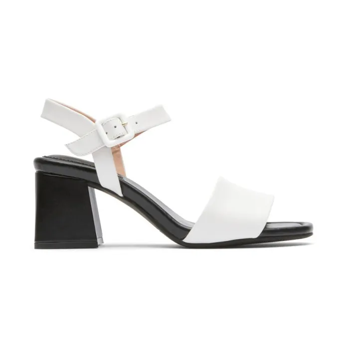 Women Rockport Heels Farrah 2Strap Heel Whiteblack