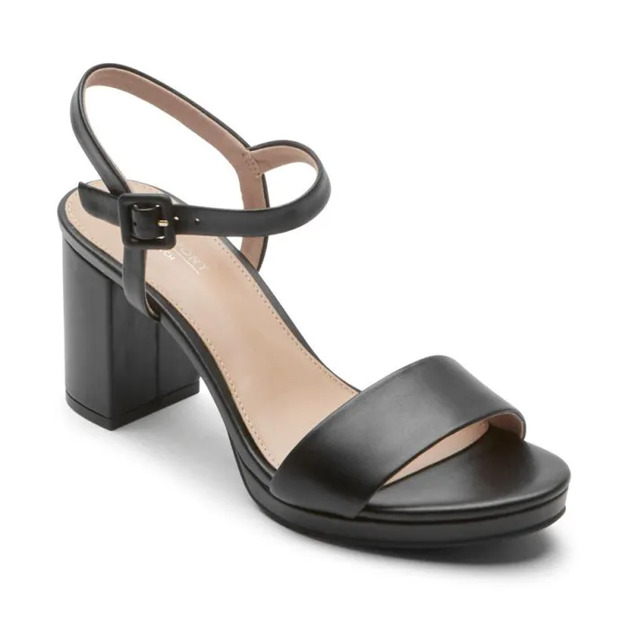 Women Rockport Heels Tabitha 2Strap Heel Black