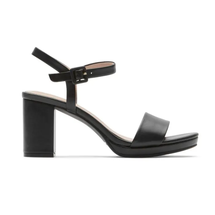 Women Rockport Heels Tabitha 2Strap Heel Black