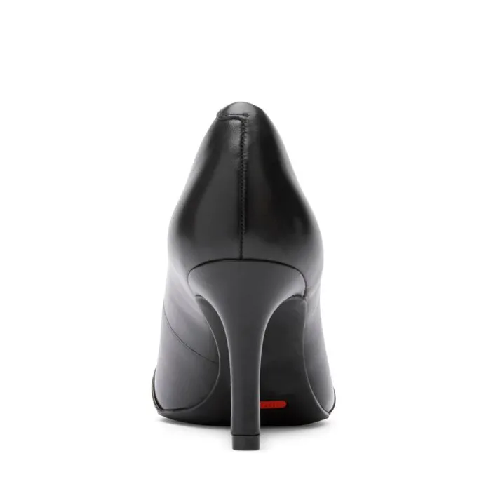 Women Rockport Heels TM75MM Plain Toe Ornamented Pump Black Leather Women Rockport Heels TM75MM Plain Toe Ornamented Pump Black Leather