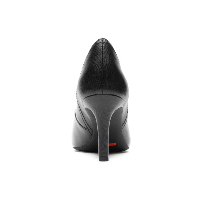 Women Rockport Heels Total Motion 75mm Pieced Heel Black Patent Synthetic