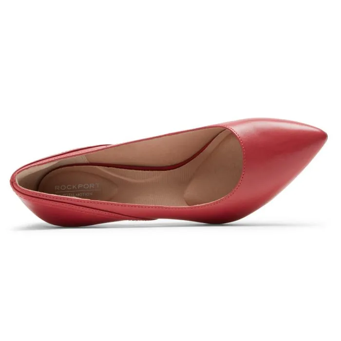 Women Rockport Heels Total Motion 75mm Pieced Heel Pink Lthr