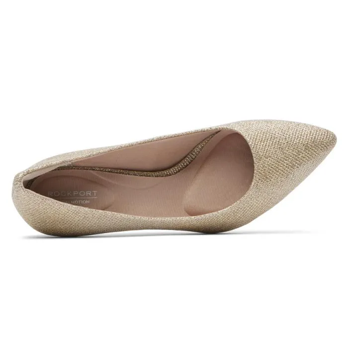 Women Rockport Heels Total Motion 75mm Pointed Toe Heel Nude Glam