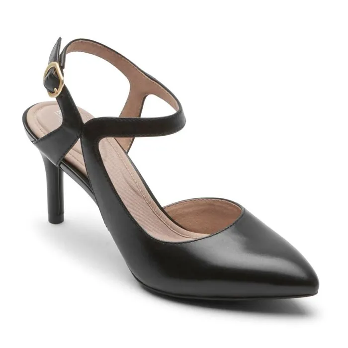 Women Rockport Heels Total Motion 75mm XStrap Heel Black