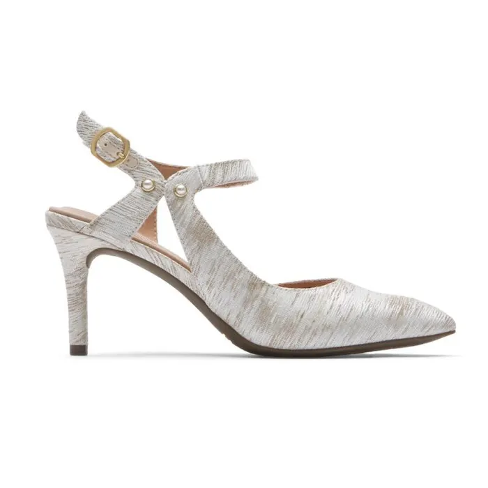 Women Rockport Heels Total Motion 75mm XStrap Heel Vanillapearl