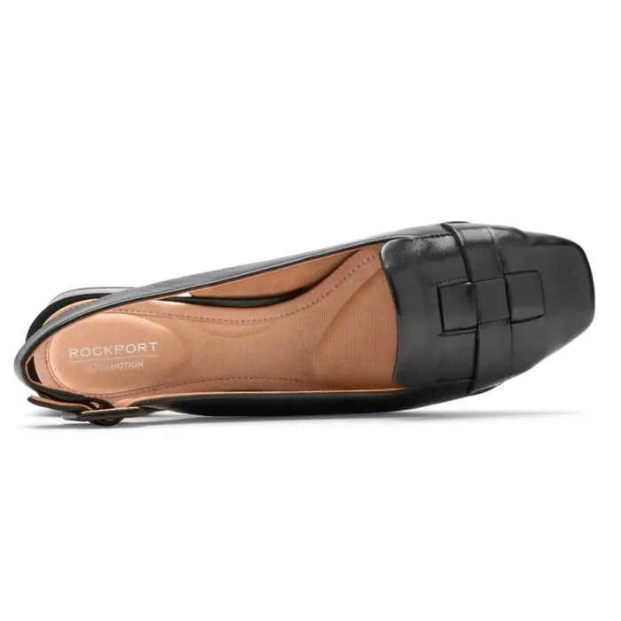 Women Rockport Heels Total Motion Esma Woven Heel Black