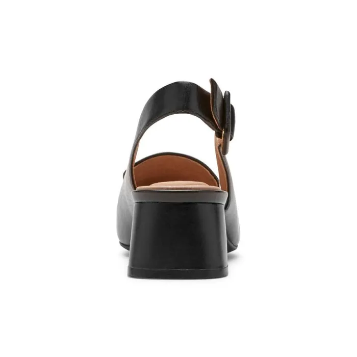 Women Rockport Heels Total Motion Esma Woven Heel Black