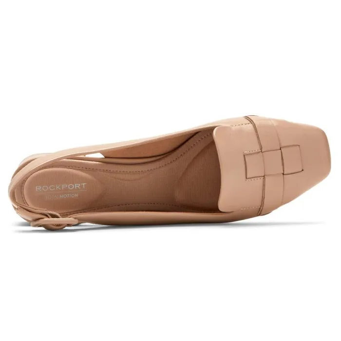 Women Rockport Heels Total Motion Esma Woven Heel Neutral Beige