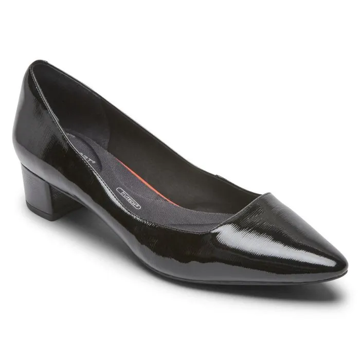 Women Rockport Heels Total Motion Gracie Heel Black Patent