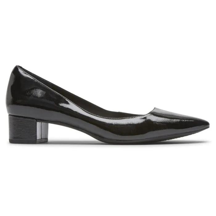 Women Rockport Heels Total Motion Gracie Heel Black Patent
