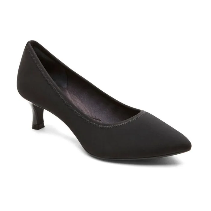 Women Rockport Heels Total Motion Kaiya Heel Black Elastic