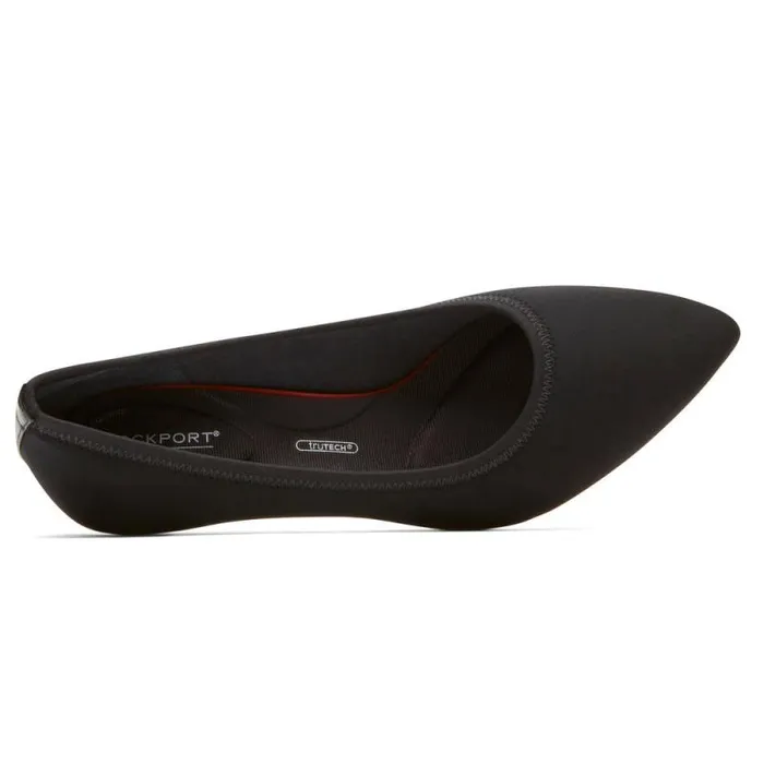 Women Rockport Heels Total Motion Kaiya Heel Black Elastic