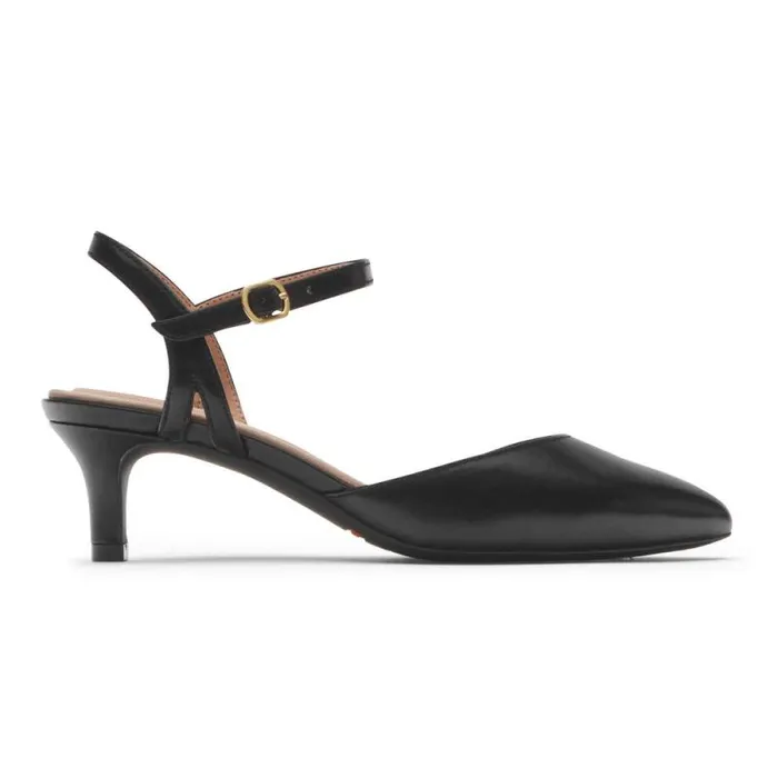 Women Rockport Heels Total Motion Kalila Ankle Strap Heel Black