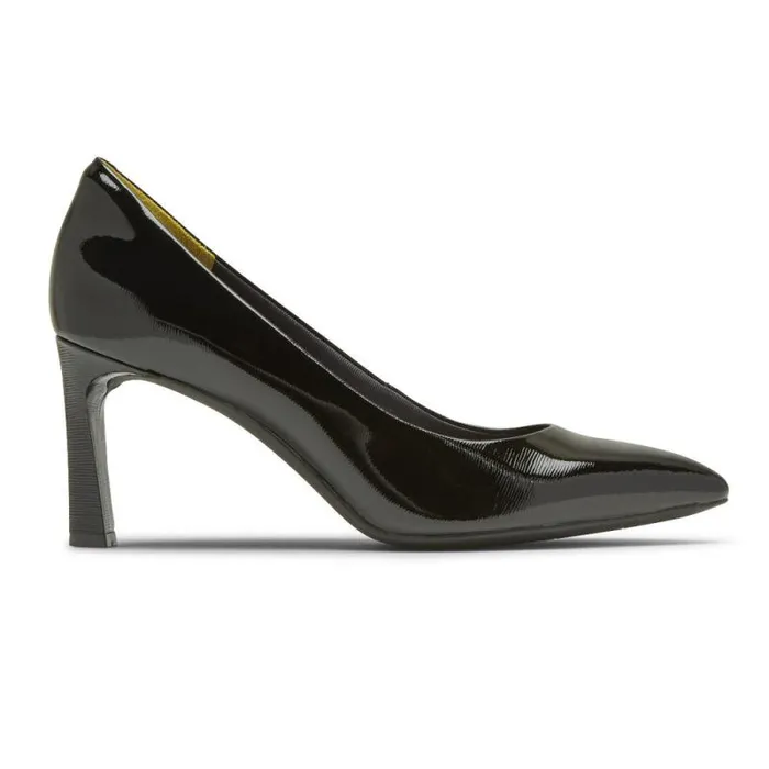 Women Rockport Heels Total Motion Sheehan Heel Black Patent Lthr