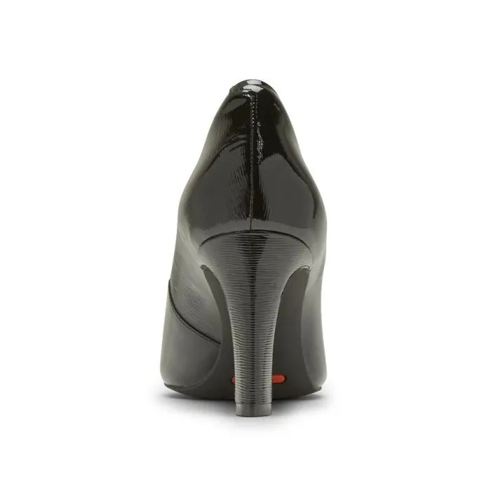 Women Rockport Heels Total Motion Sheehan Heel Black Patent Lthr
