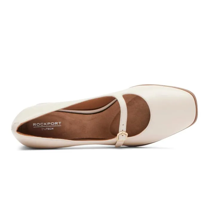 Women Rockport Heels Violetta Mary Jane Vanilla Leather Women Rockport Heels Violetta Mary Jane Vanilla Leather
