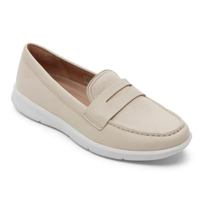 Women Rockport Loafers Ayva Washable Penny Loafer Vanilla