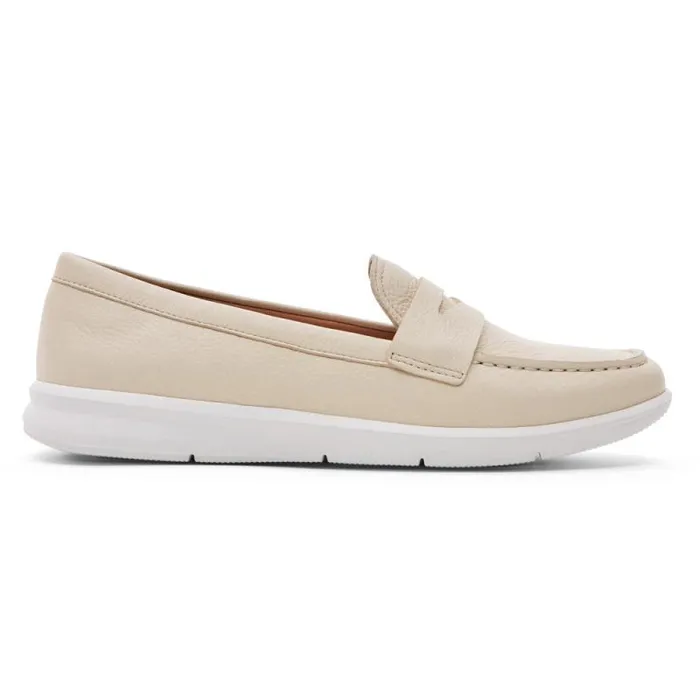 Women Rockport Loafers Ayva Washable Penny Loafer Vanilla