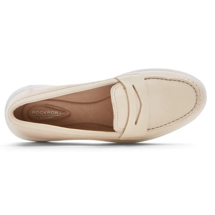 Women Rockport Loafers Ayva Washable Penny Loafer Vanilla