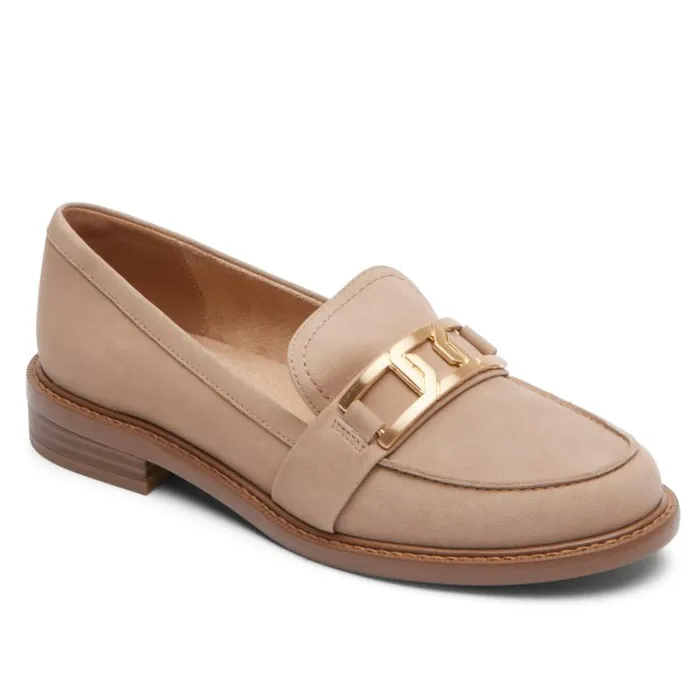 Women Rockport Loafers Harleen Loafer Mocha Taupe Nubuck