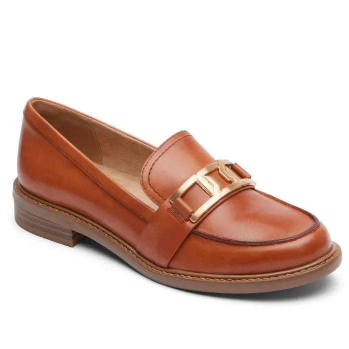 Women Rockport Loafers Harleen Loafer Tan Leather