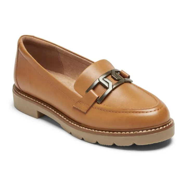 Women Rockport Loafers Kacey Chain Loafer Honey Lthr