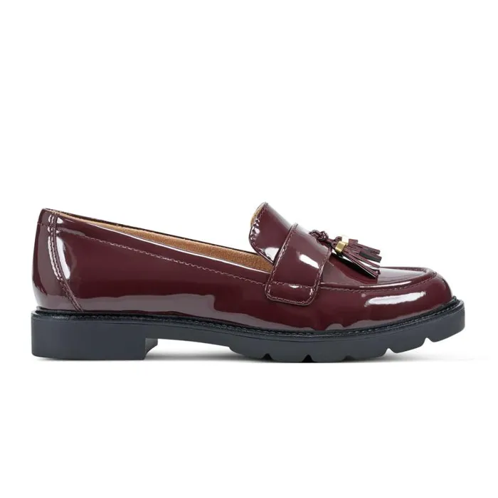 Women Rockport Loafers Kacey Tassel Oxblood Patent Women Rockport Loafers Kacey Tassel Oxblood Patent