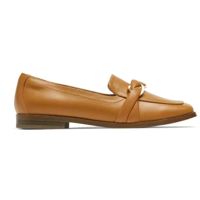 Women Rockport Loafers Susana Woven Chain Loafer Honey Lthr