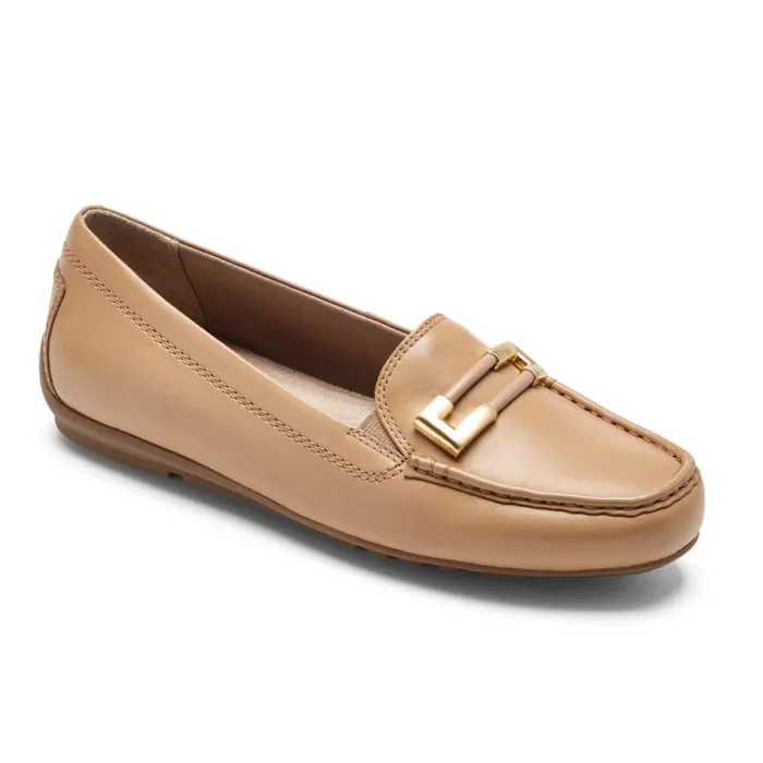 Women Rockport Loafers Total Motion Driver Ornament Loafer Macadamia