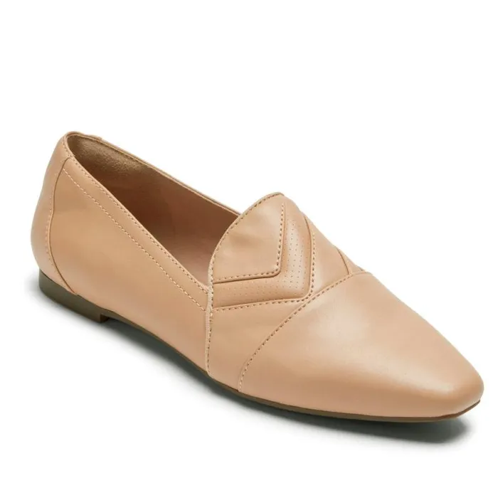 Women Rockport Loafers Total Motion Laylani Chevron SlipOn Loafer Wafer Lthr