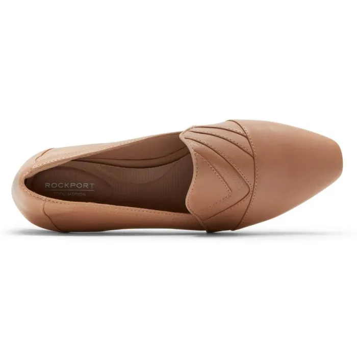 Women Rockport Loafers Total Motion Laylani Chevron SlipOn Loafer Wafer Lthr