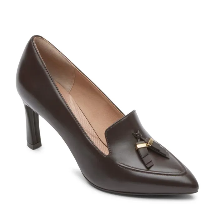 Women Rockport Loafers Total Motion Sheehan Orn Loaf Coffee Bean Leather