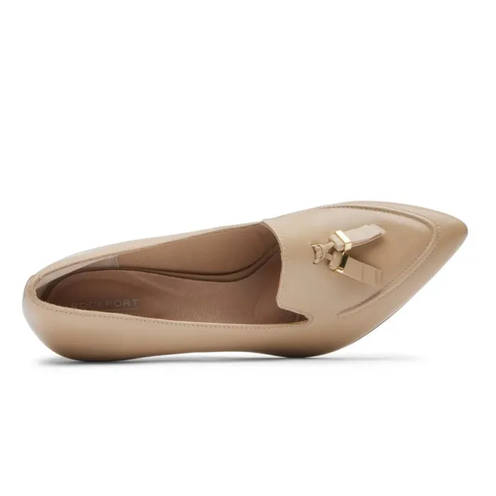 Women Rockport Loafers Total Motion Sheehan Orn Loaf Warm Beige Leather Women Rockport Loafers Total Motion Sheehan Orn Loaf Warm Beige Leather