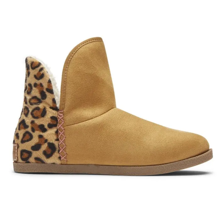 Women Rockport Loafers TruTECH Veda Slipper Boot Leopard