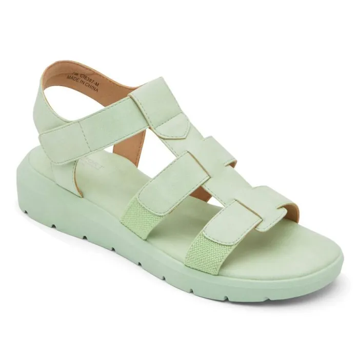Women Rockport Sandals and Wedges Abbie TStrap Sandal Celery