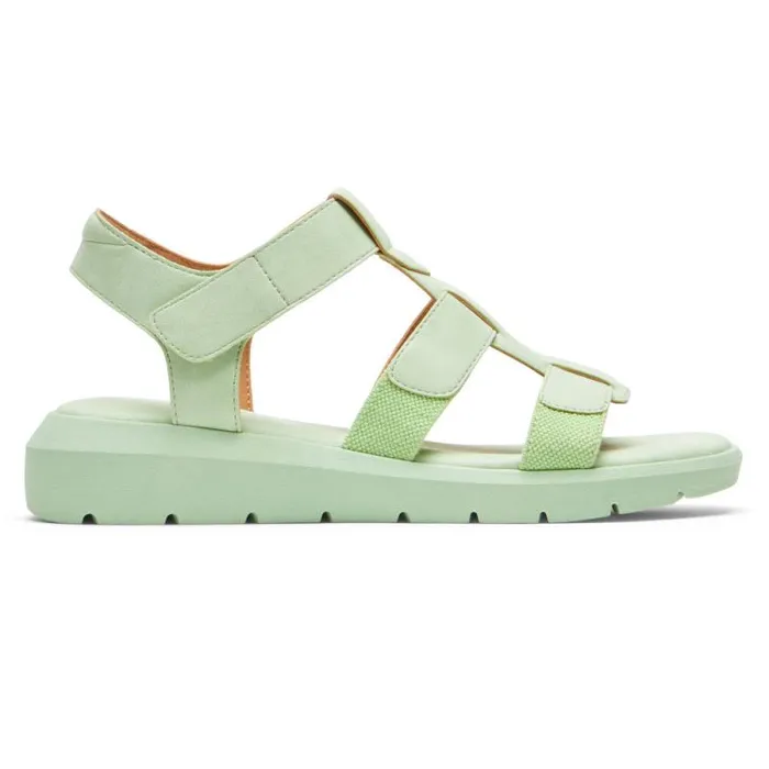Women Rockport Sandals and Wedges Abbie TStrap Sandal Celery