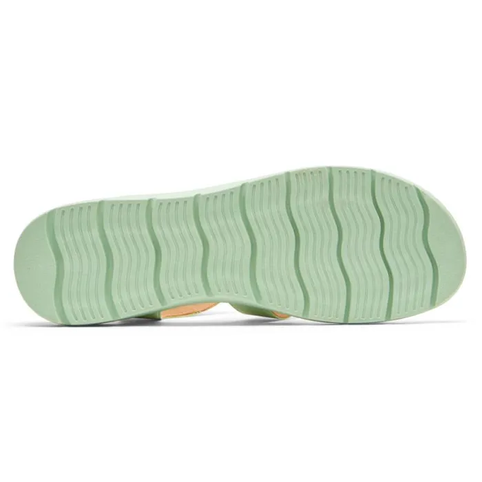 Women Rockport Sandals and Wedges Abbie TStrap Sandal Celery