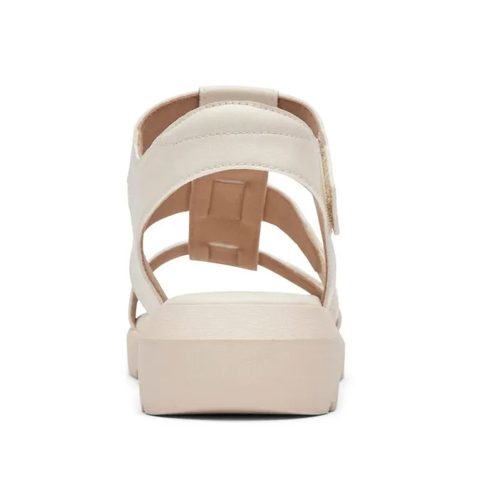 Women Rockport Sandals and Wedges Abbie TStrap Sandal Vanilla