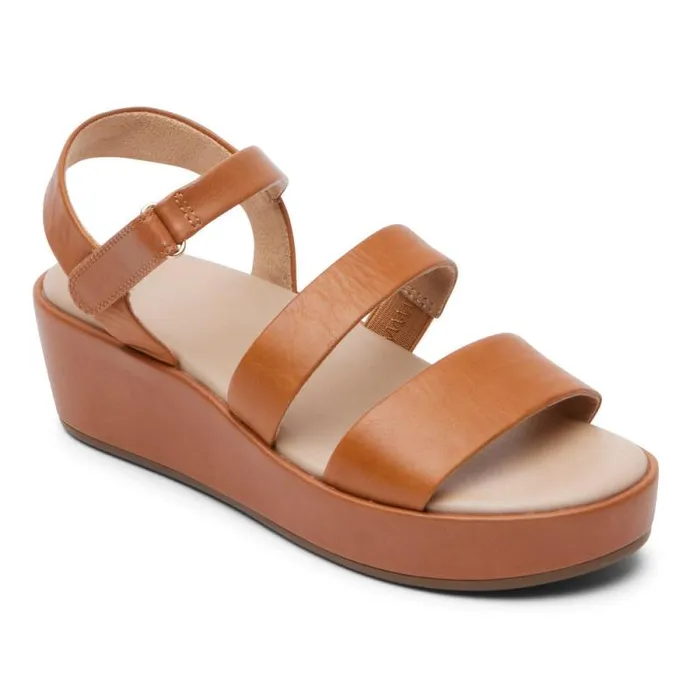 Women Rockport Sandals and Wedges Aubriella Sandal Tan