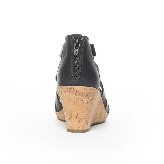 Women Rockport Sandals and Wedges Briah Gladiator Sandal Black Leather