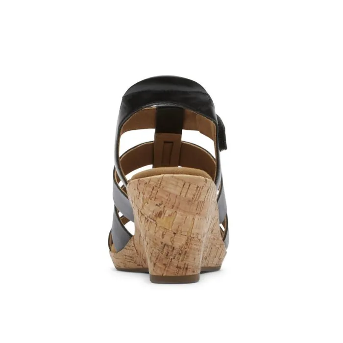Women Rockport Sandals and Wedges Briah New Gladiator Sandal Black