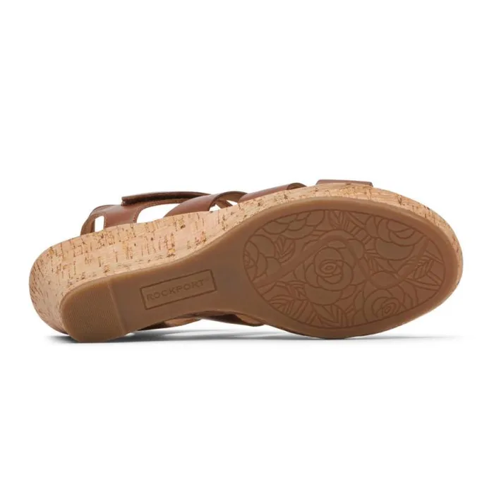Women Rockport Sandals and Wedges Briah New Gladiator Sandal Tan
