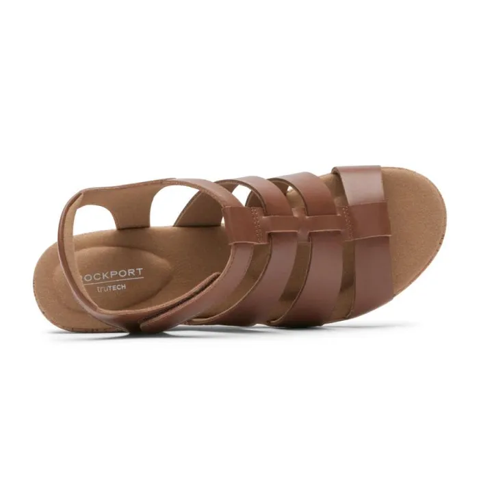 Women Rockport Sandals and Wedges Briah New Gladiator Sandal Tan