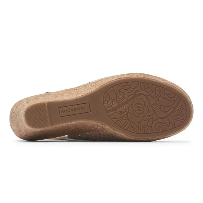 Women Rockport Sandals and Wedges Briah Perforated Slingback Sandal Farro