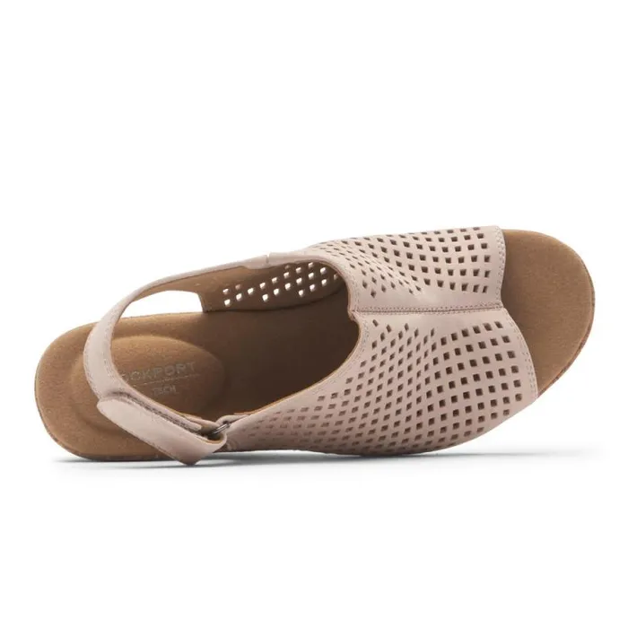 Women Rockport Sandals and Wedges Briah Perforated Slingback Sandal Farro