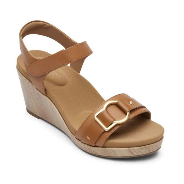 Women Rockport Sandals and Wedges Briah Sandal Tan